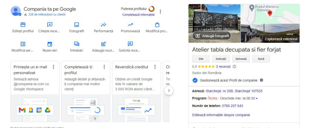 servicii optimizare Google Compania mea